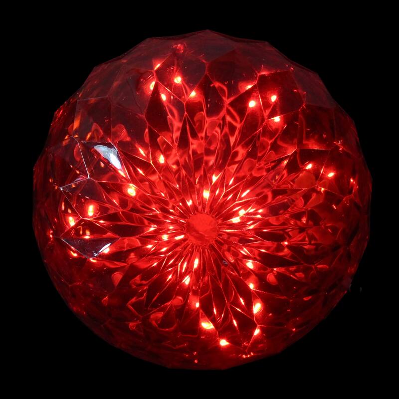 6" LED Lighted Crystal Sphere Outdoor Christmas Decoration