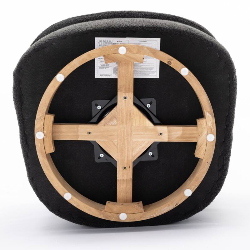 22.6" Seat Width Boucle Fabric 360 Degree Rotatable Swivel Chair Leisure Chair with Pillow