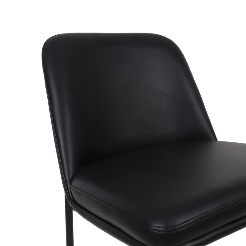 Manhattan Comfort Loft Vegan Leather Metal Counter Stool - Set of 2