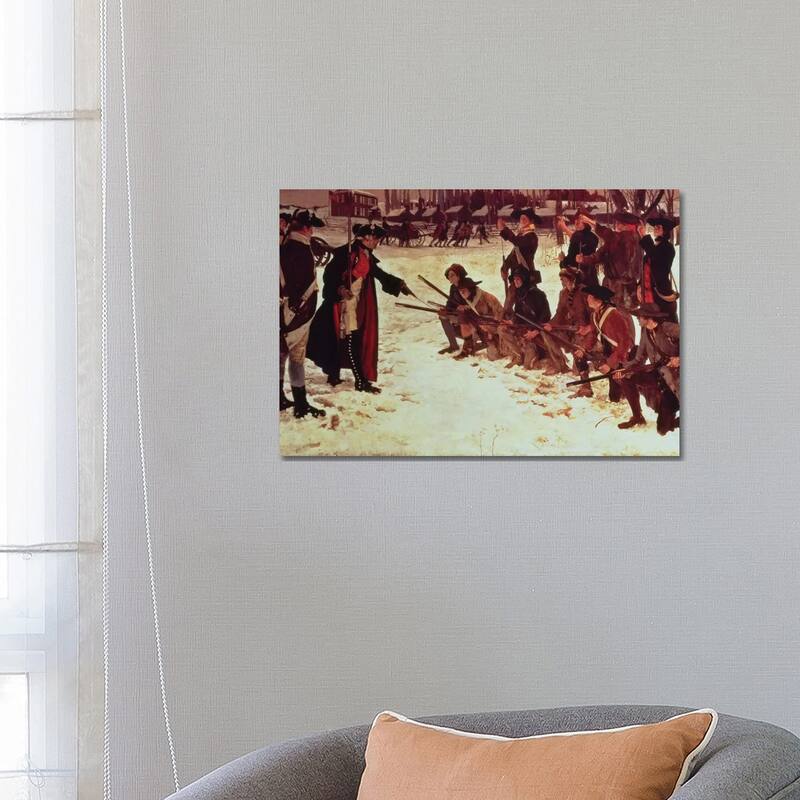 iCanvas "Baron von Steuben drilling American recruits at Valley Forge in 1778, 1911" by Edwin Austin Abbey Canvas Print - 18x26x1.5