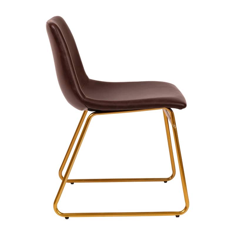 18 Inch Indoor Dining Table Chairs, LeatherSoft Upholstery-Set of 2