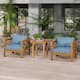 Option Teak Finish+Blue Cushion