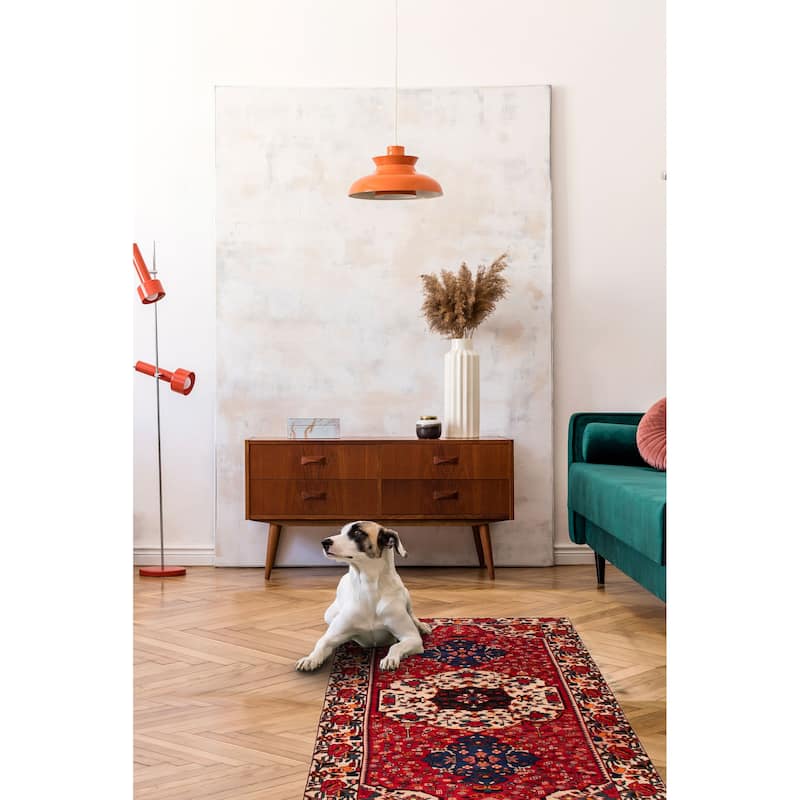 ECARPETGALLERY Hand-knotted Kayseri Vintage Red Wool Rug - 5'1 x 10'1