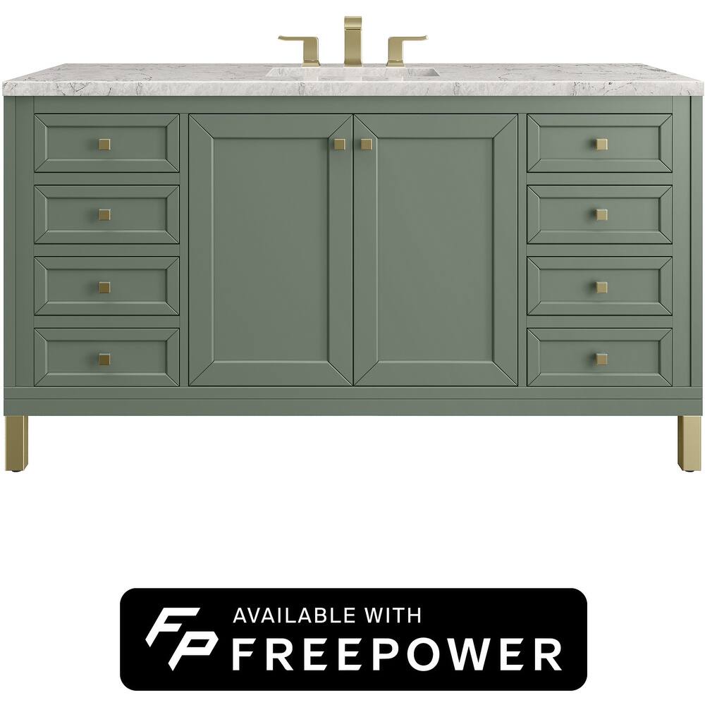 James Martin Vanities 503-V60S-FEJP Chicago 60" Free Standing Single