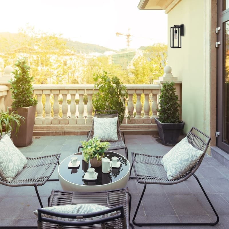 Bellevue 16" Tall Outdoor Wall Sconce with Clear Glass Shade