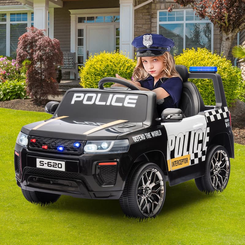 EROMMY 12V 7AH Battery Powered Kids Go Kart with Slow Start Function, with Two Motors Two Speed and Foot Pedal