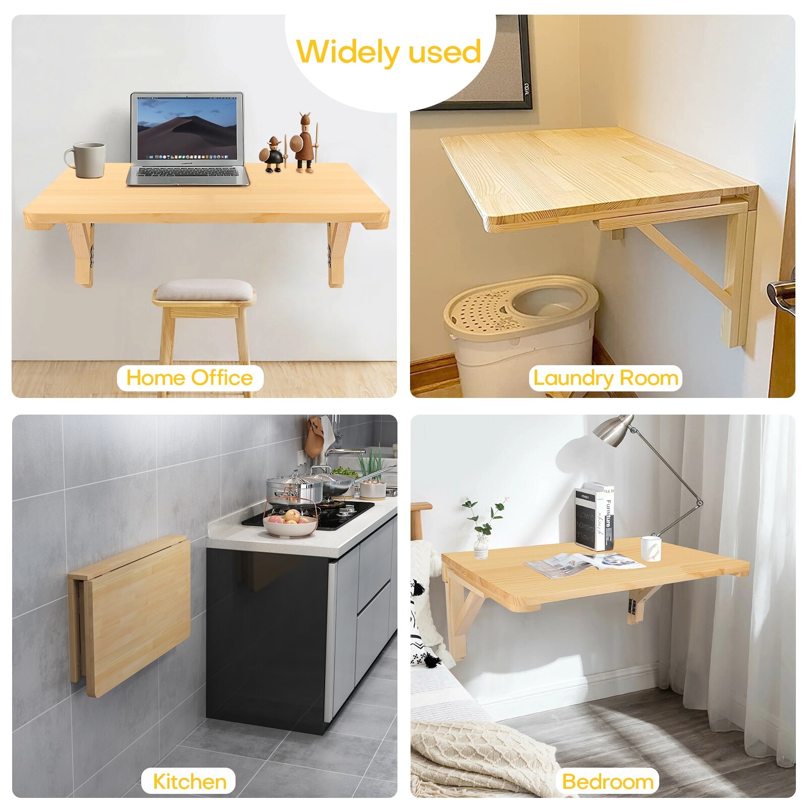 Multifunctional Wall Mounted Wooden Folding Desk On Sale Bed