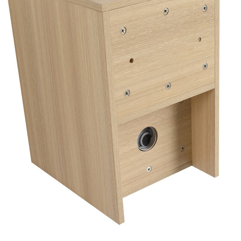 12 Inch Small Wall Mounted Storage Shelves, Bathroom Storage, Plywood, American White Oak