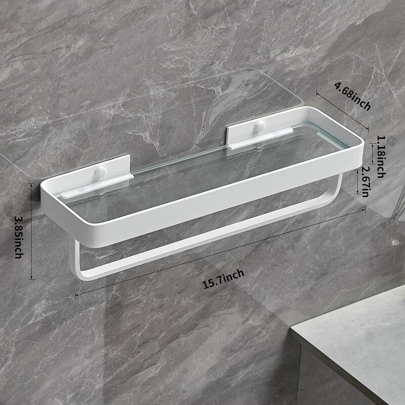 Wall Mounted Glass Shelves - 15.7 in * 4.68 in * 3.85 in