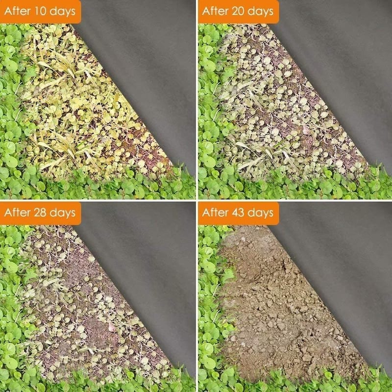 Agfabric 4 ft. x 100 ft. Heavy Non-Woven Weed Barrier for Gardening Mat and Raised Bed, Weed Control