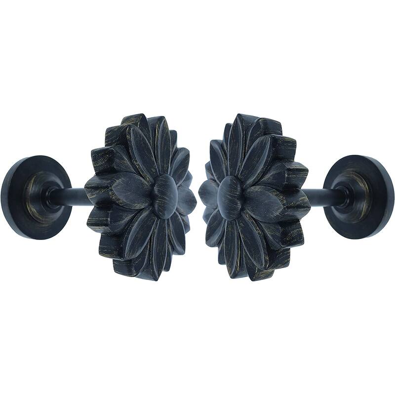 MERIVILLE Set of 2 Blossom Window Drapery Medallion Holdbacks