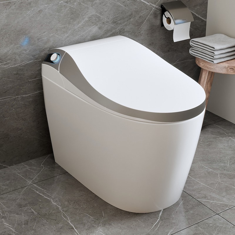 Smart Bidet Toilet: Heated Seat, Hot Water, Rear & Feminine Wash, Foot Flush