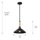 preview thumbnail 9 of 9, Golden Lighting Journey 1-light Pendant in Natural Black