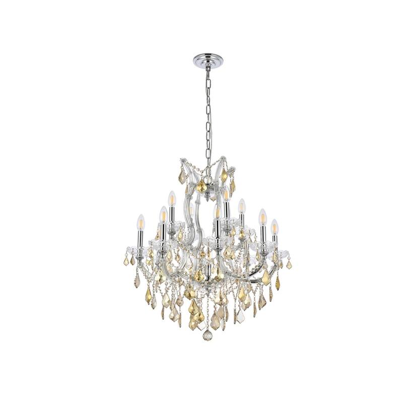 Fleur Illumination Collection Chandelier D:27in H:26in Lt:13 Chrome Finish
