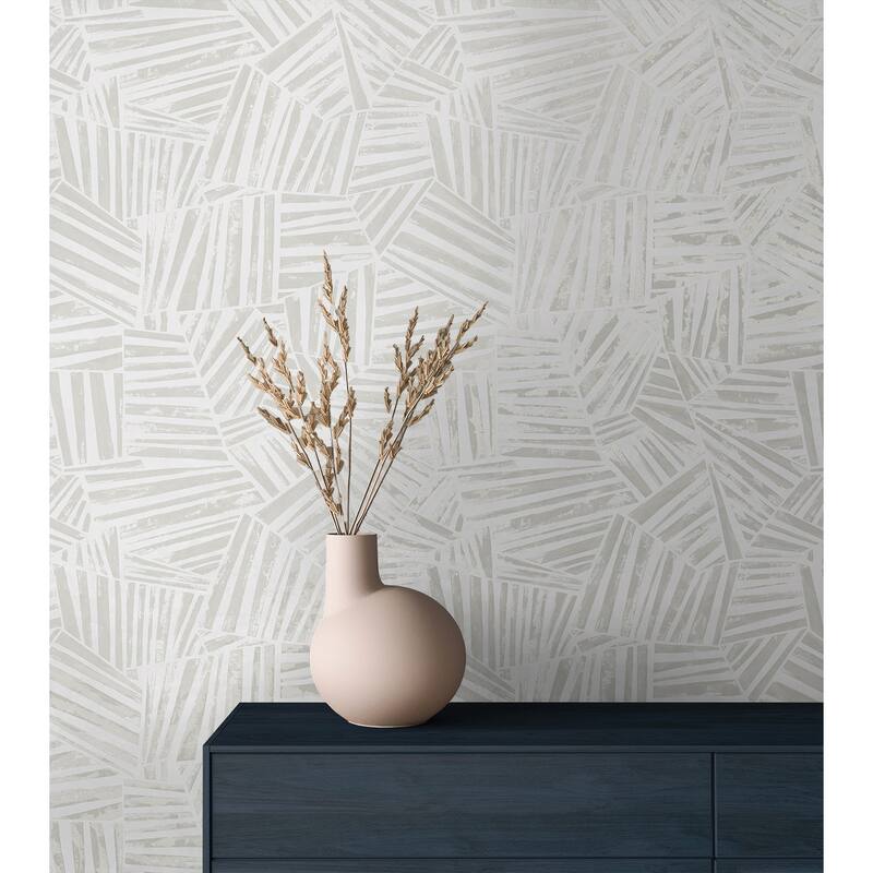 Seabrook Designs Alpi Geometric Non-Woven Unpasted Wallpaper