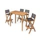 preview thumbnail 23 of 33, Polaris 45-inch 5-piece Outdoor Bar Table Set by Christopher Knight Home