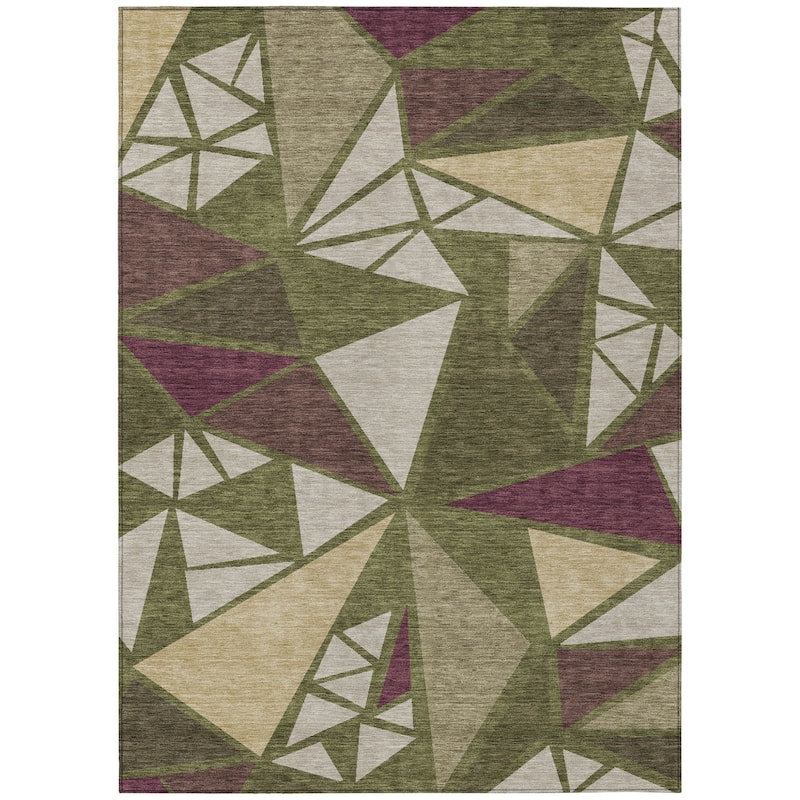 HomeRoots Geometric Transitional Rectangle Outdoor Rug