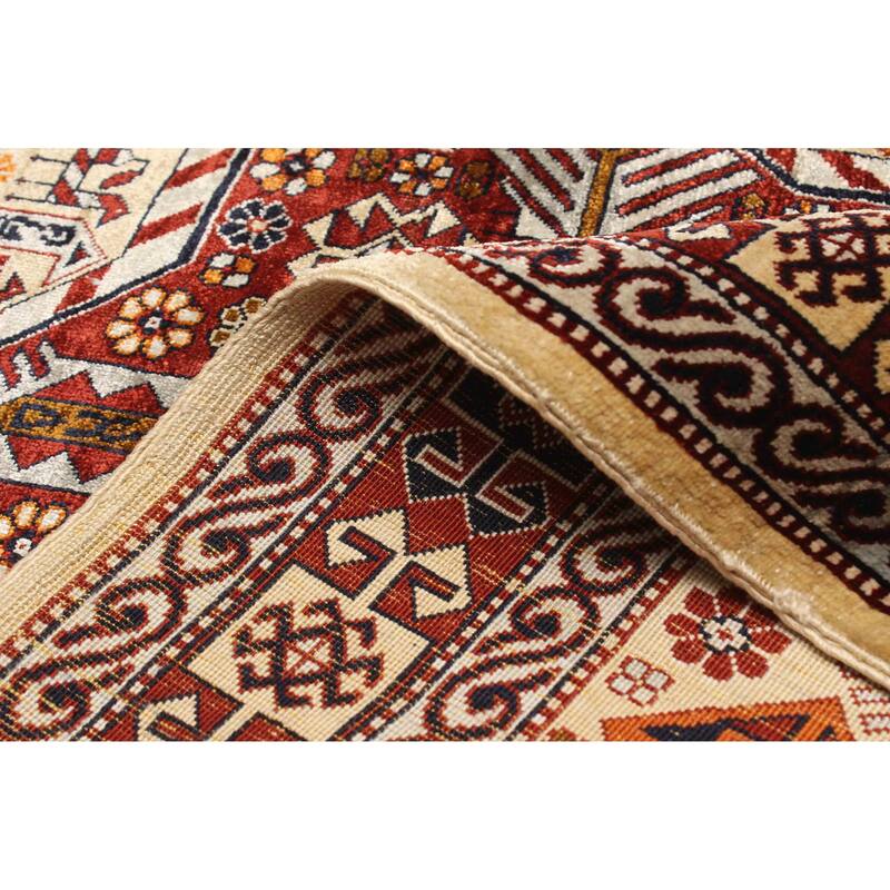 ECARPETGALLERY Hand-knotted Hereke Light Khaki Silk Rug - 2'4 x 2'11