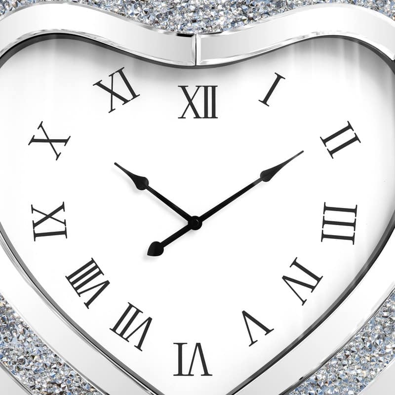 Mirrored Silver Wall Clock