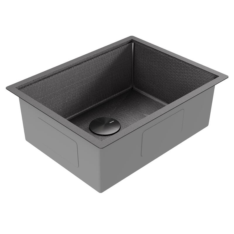 Matrix 24" Undermount Workstation 16 Gauge Single Bowl Stainless Steel Kitchen Sink with Accessories