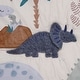 preview thumbnail 4 of 9, Lambs & Ivy Dino-Might 3-Piece Blue/Gray Dinosaur Nursery Baby Crib Bedding Set