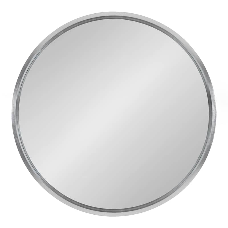 Kate and Laurel Travis Round Wood Accent Wall Mirror