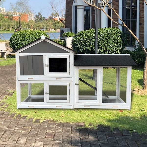Rabbit Hutch Indoor Outdoor Wooden Chicken Coop Bunny Hutch with