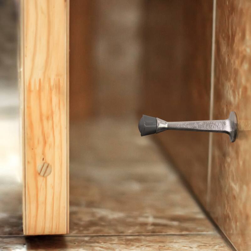 Design House 188227 3-1/8" Baseboard Mounted Rigid Door Stop - Pack of