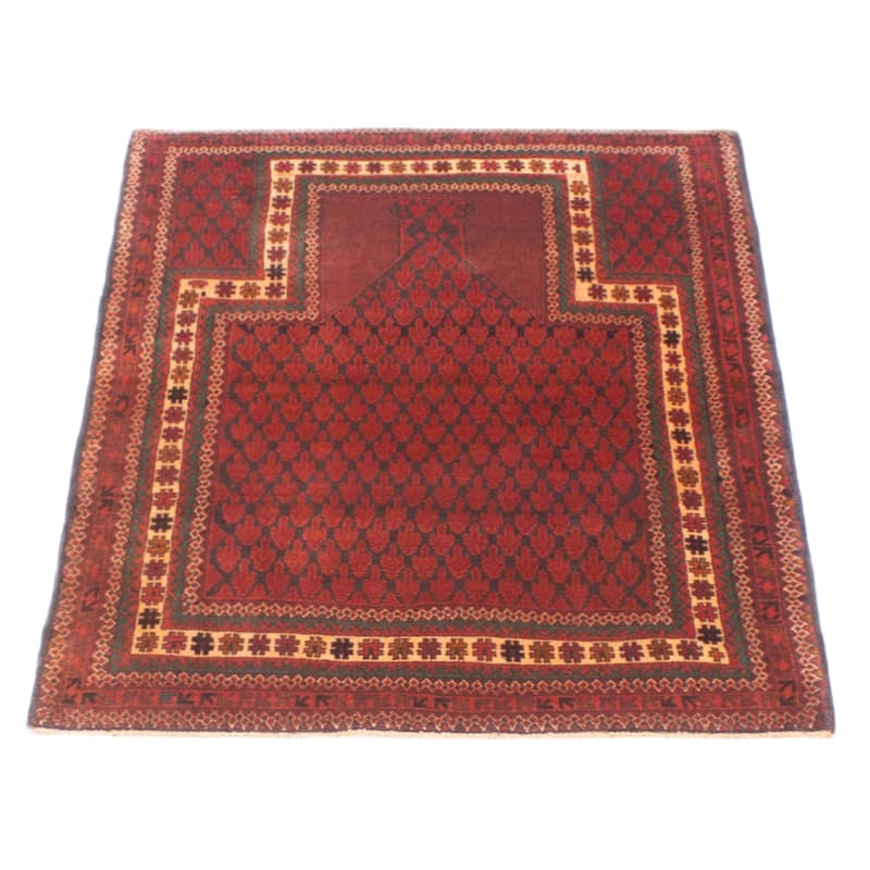 Teimani Red Rug 3'5" x 5'0" - 3'5 x 5'0