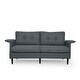 preview thumbnail 3 of 18, Resaca Tufted Minimalist Modern Sofa by Christopher Knight Home Charcoal
