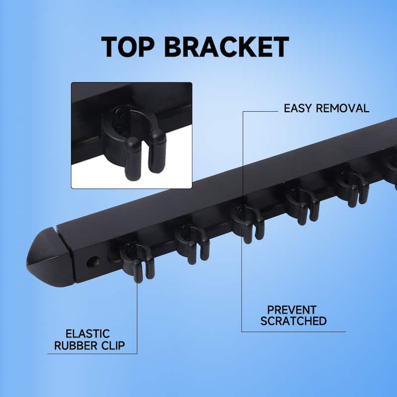 GSE™ 6-Pool Cue Wall Mounting Billiard Cue Rack, 2-Piece Hanging Wall Mounted Pool Cue Stick Holder