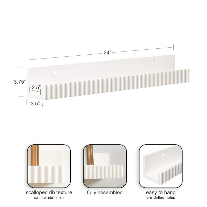 Kate and Laurel Furrow Ledge Shelf Set.
