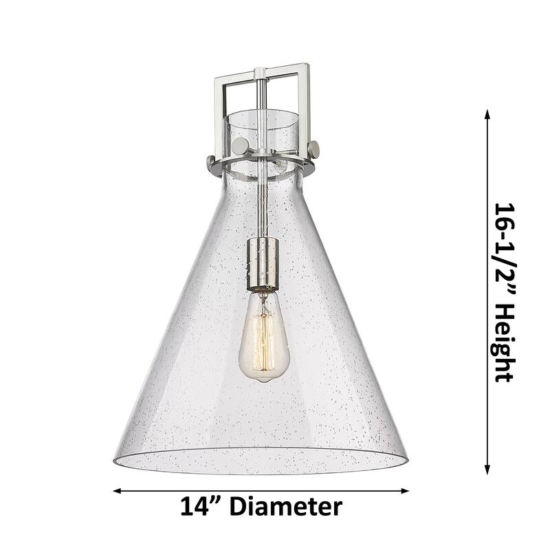 Innovations Lighting Downtown Urban - Newton Cone - 1 Light 14" Stem Hung Arched-Frame Pendant