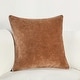 preview thumbnail 91 of 130, Villa by Classic Home Harriet Velvet Throw Pillow 22x22 - Hazel Brown
