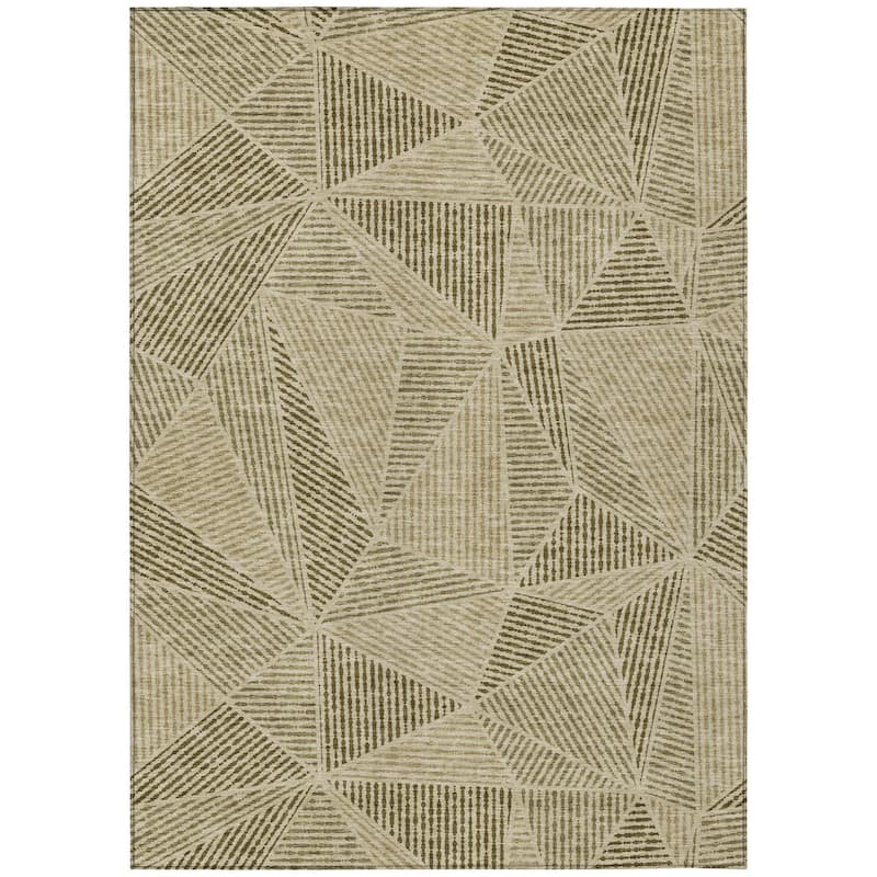 HomeRoots Geometric Transitional Rectangle Outdoor Rug