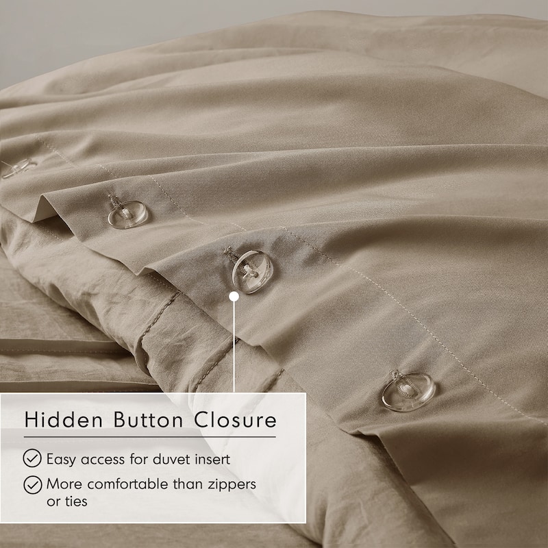 Chelsea Square Evans Pinch Pleated Soft Washed Boho Duvet Cover Set