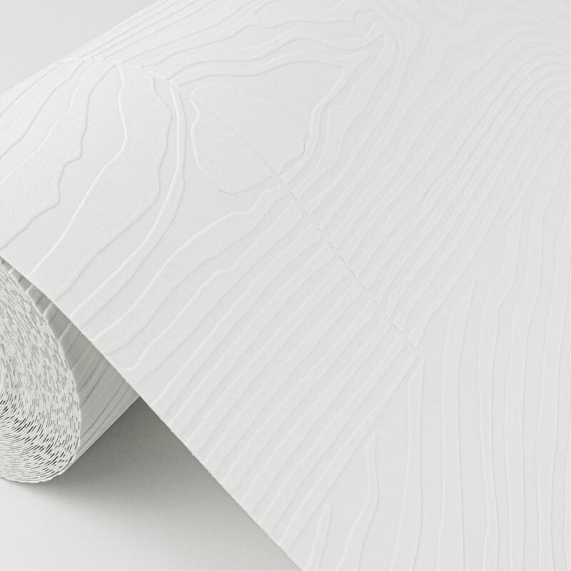 Brewster Wade White Planks Paintable Wallpaper - 396in x 20.9in x 0.025in