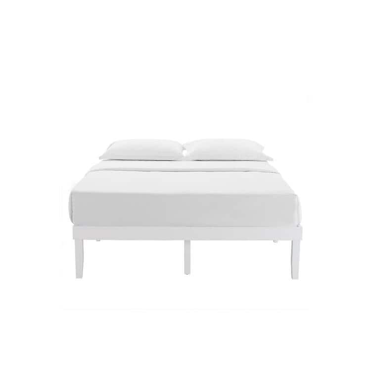 14 Inch Solid Pine Wood Platform Bed Frame No Squeak Bed Frame with Wooden Slats No Box Spring Needed