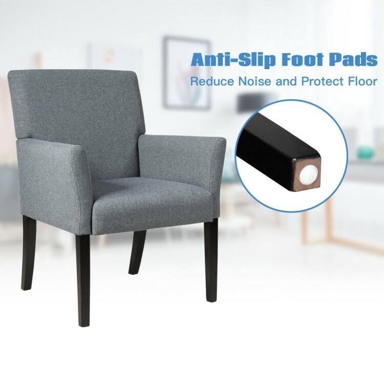 Executive Guest Chair Reception Waiting Room Arm Chair - 27.5" x 23" x 35.5" (L x W x H)