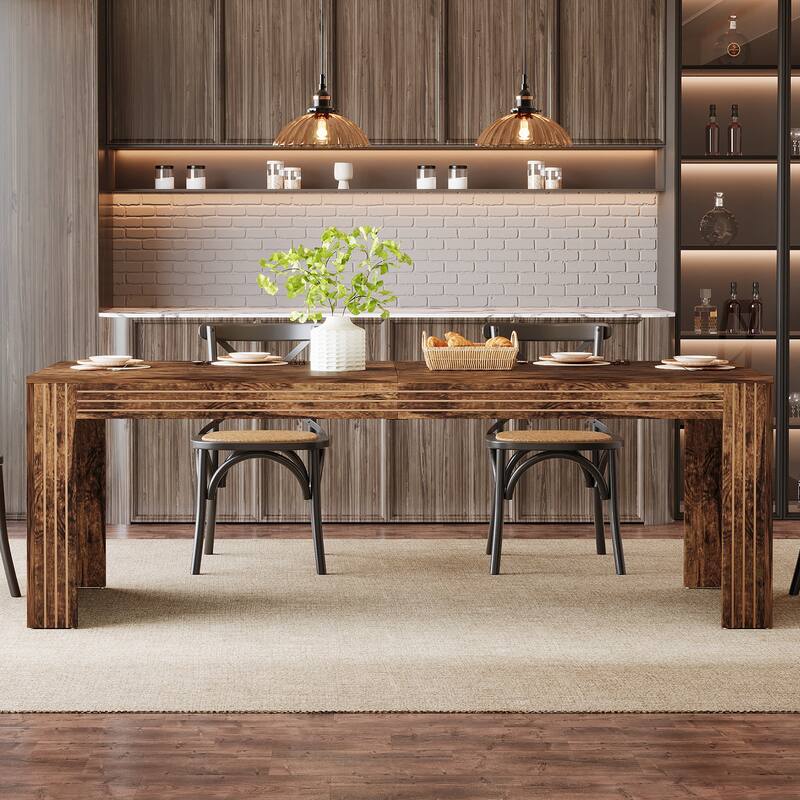78.7-Inch Long Dining Table for 6-8 People - 78.74"D x 27.56"W x 29.53"H