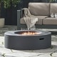 preview thumbnail 1 of 16, 39 in. W x 39 in. D x 11.5 in. H Round Propane Burning Outdoor Fire Pit in Dark Grey DARK GREY - Propane
