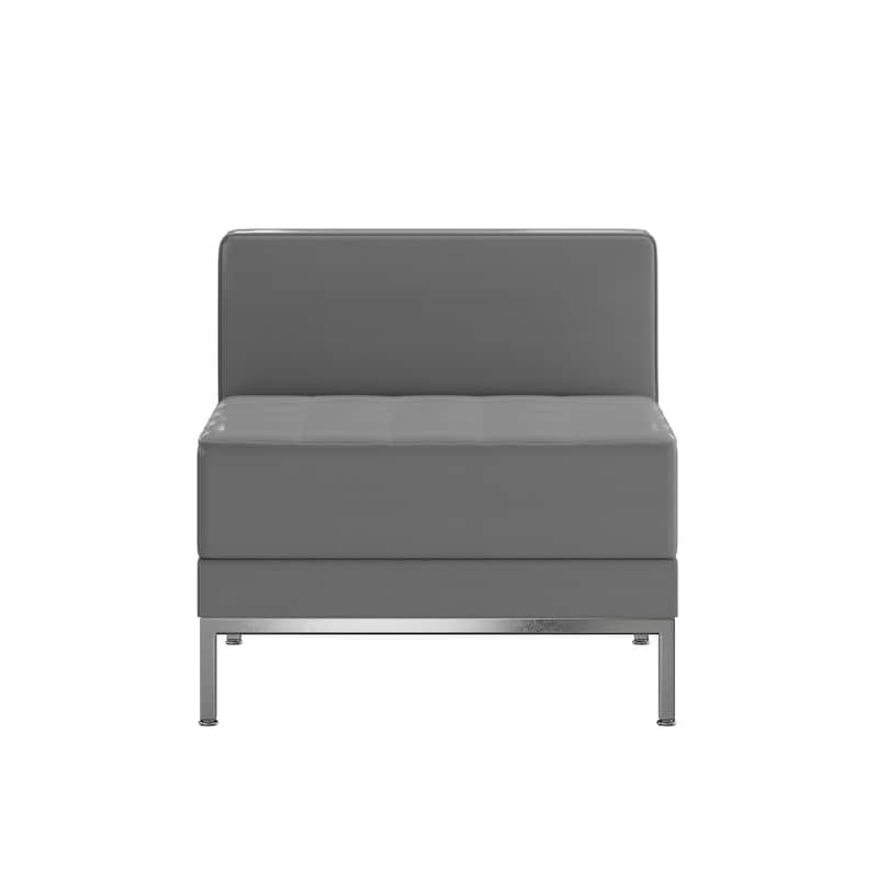 Contemporary LeatherSoft Middle Chair - Reception &Home Office Chair - 28"W x 28.75"D x 27.25"H