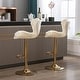 preview thumbnail 2 of 16, 2 Velvet Bar Stools with Chrome Footrest and Base Swivel Height Adjustable