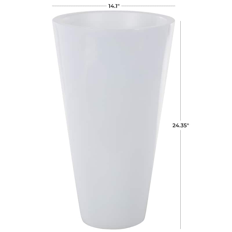 Fiberglass Minimalistic Decorative Vase - White - Roche River Decor