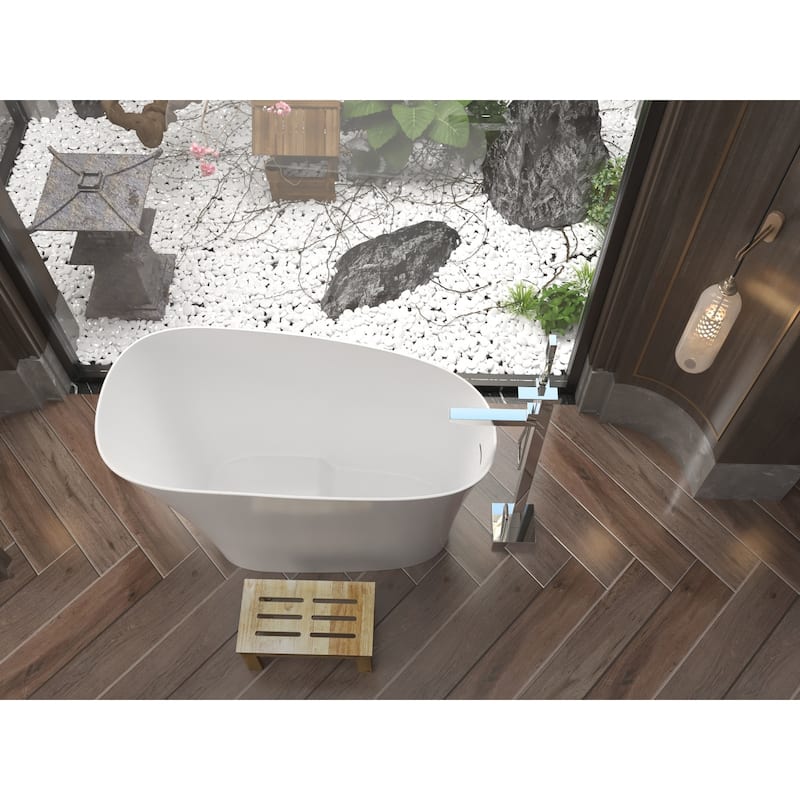Modern Japanese Solid Surface Soaking Bathtub