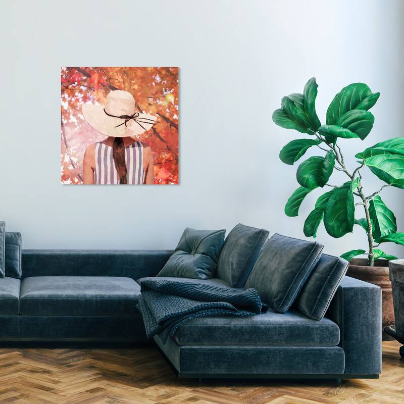 Wynwood Studio Canvas Fashion and Glam Autumn Breeze Orange and Light Orange Modern & Contemporary Wall Art Canvas Print - 30 x 30