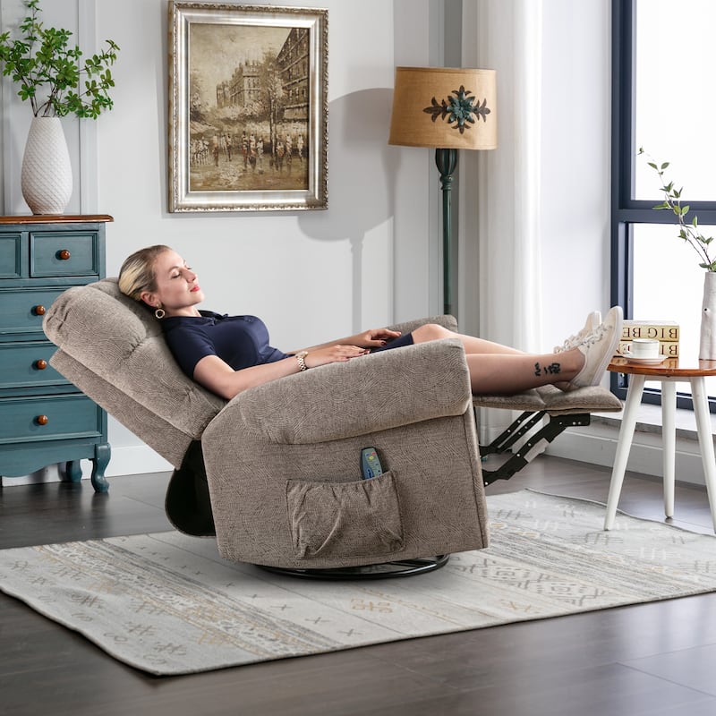Oversized Rocker Manual Overstuffed Swivel Recliners for Big Man