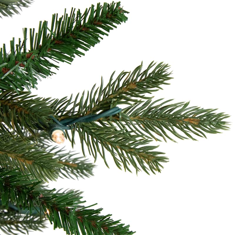 4' Potted Grande Spruce Artificial Christmas Tree, Clear Lights - 4 Foot