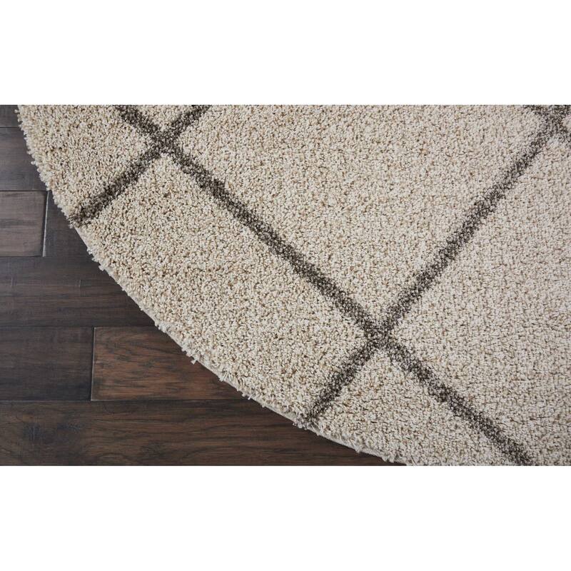 Nourison Brisbane Large Diamond Geometric Modern Shag Area Rug
