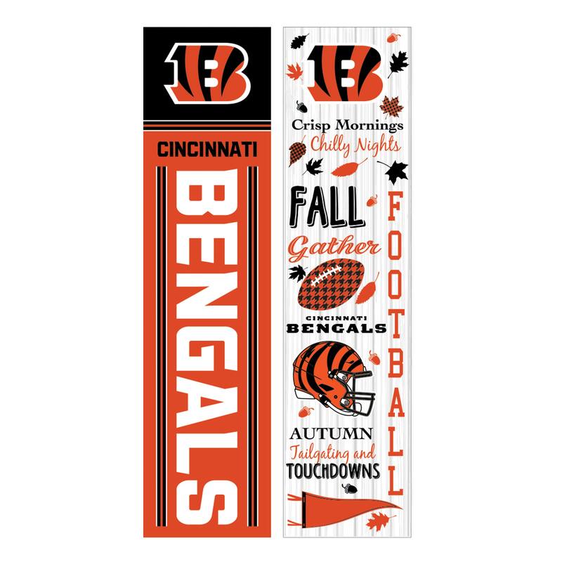 47" Double Sided Seasonal Porch Leaner, Cincinnati Bengals - 47" x 11.25"